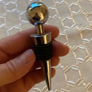 Elegant Silver Wine Bottle Stoppers Trio